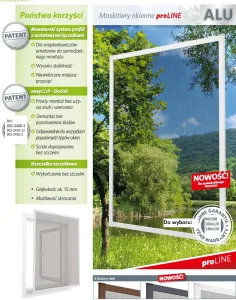 Moskitiera ramkowa okienna Alu 130x150 Proline