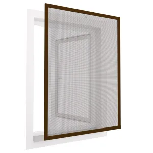 Moskitiera okienna aluminiowa 110x130 brąz