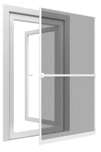Moskitiera drzwiowa aluminiowa 100x215 biała siatka szara